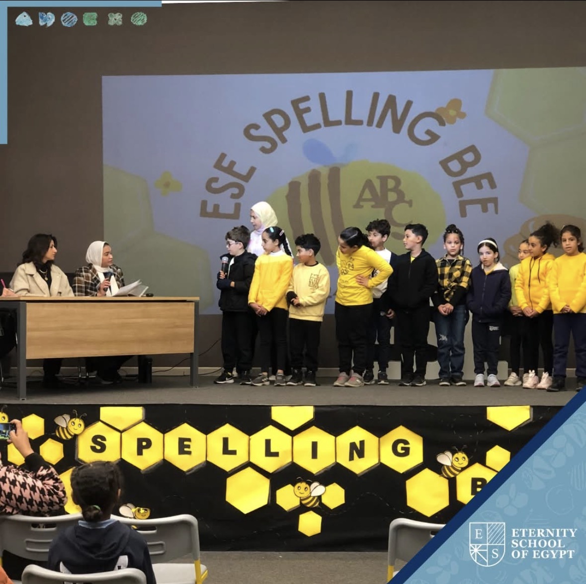 ESE students taking part in a spelling activity