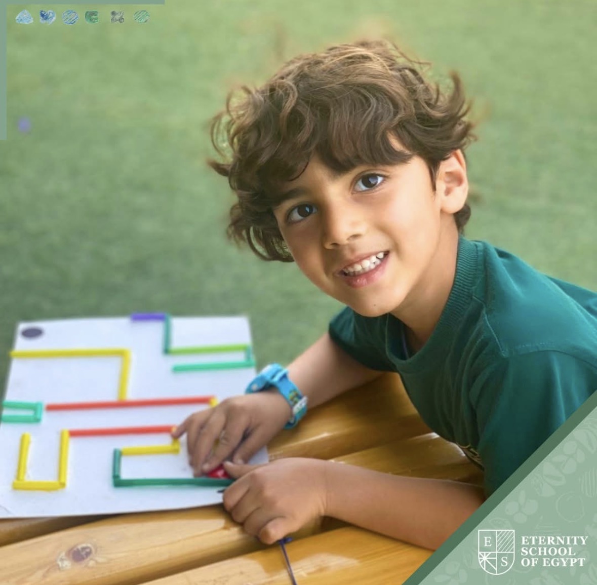An Eternity School of Egypt student learning through a hands-on activity